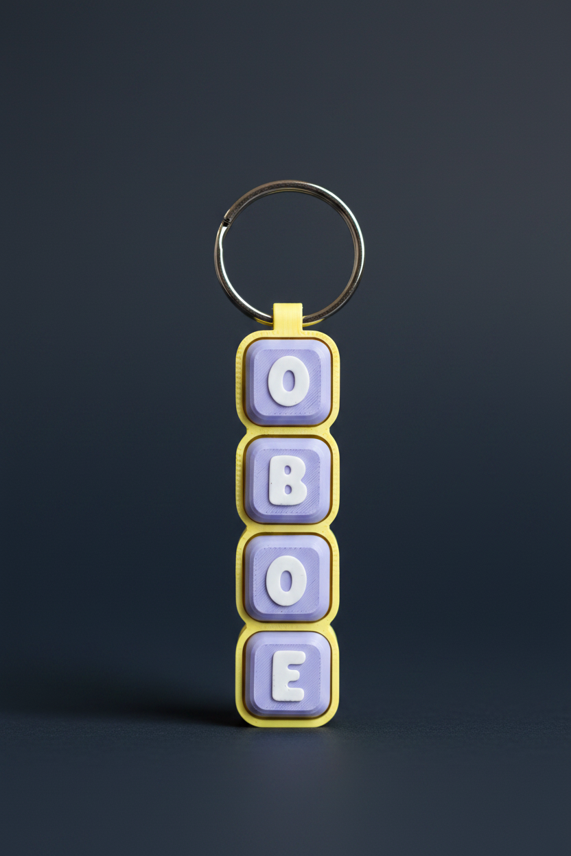 Llavero OBOE con fondo navy
