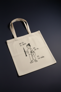 Tote bag - fondo navy oscuro editorial