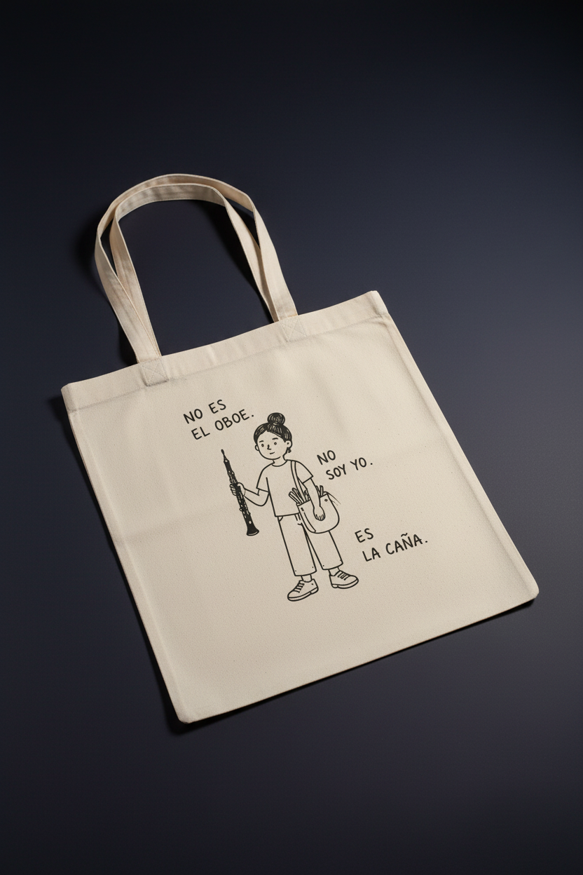 Tote bag - fondo navy oscuro editorial